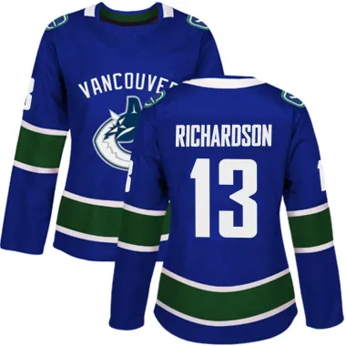 Blue Women's Brad Richardson Authentic Vancouver Canucks Home Jersey