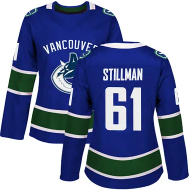 Blue Women's Chase Stillman Authentic Vancouver Canucks Home Jersey