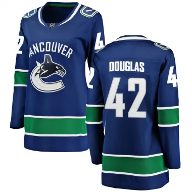Blue Women's Curtis Douglas Breakaway Vancouver Canucks Home Jersey