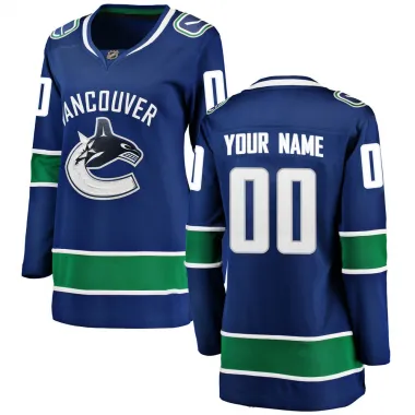 Blue Women's Custom Breakaway Vancouver Canucks Home Jersey