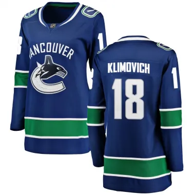 Blue Women's Danila Klimovich Breakaway Vancouver Canucks Home Jersey