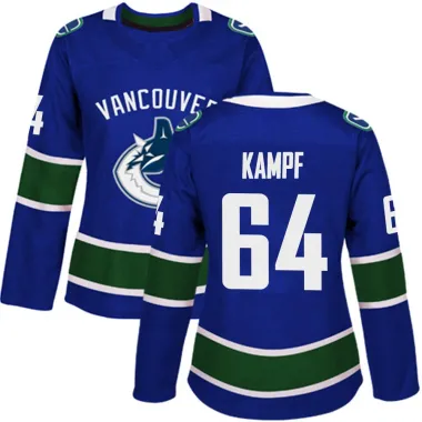 Blue Women's David Kampf Authentic Vancouver Canucks Home Jersey