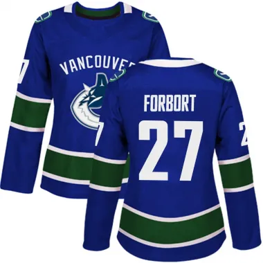 Blue Women's Derek Forbort Authentic Vancouver Canucks Home Jersey