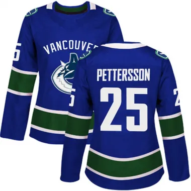 Blue Women's Elias N. Pettersson Authentic Vancouver Canucks Home Jersey