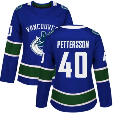 Blue Women's Elias Pettersson Authentic Vancouver Canucks Home Jersey