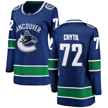 Blue Women's Filip Chytil Breakaway Vancouver Canucks Home Jersey