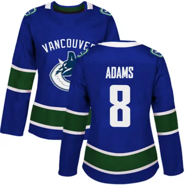 Blue Women's Greg Adams Authentic Vancouver Canucks Home Jersey