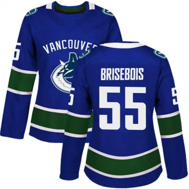 Blue Women's Guillaume Brisebois Authentic Vancouver Canucks Home Jersey