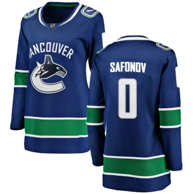 Blue Women's Ilya Safonov Breakaway Vancouver Canucks Home Jersey