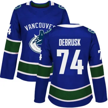 Blue Women's Jake DeBrusk Authentic Vancouver Canucks Home Jersey
