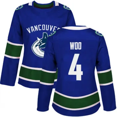 Blue Women's Jett Woo Authentic Vancouver Canucks Home Jersey