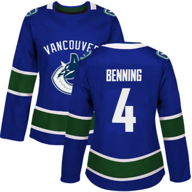 Blue Women's Jim Benning Authentic Vancouver Canucks Home Jersey