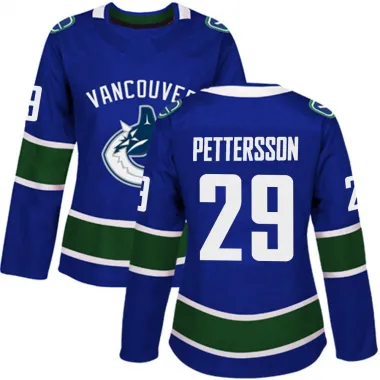 Blue Women's Marcus Pettersson Authentic Vancouver Canucks Home Jersey