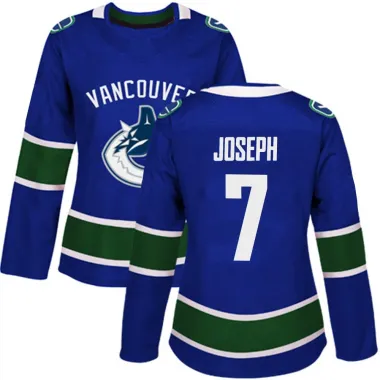 Blue Women's Pierre-Olivier Joseph Authentic Vancouver Canucks Home Jersey