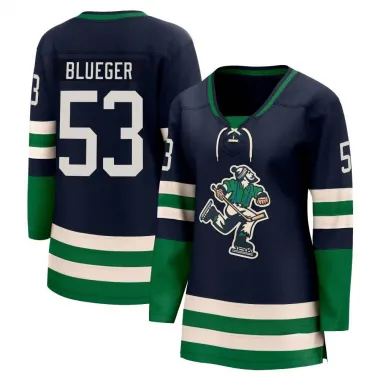 Blue Women's Teddy Blueger Breakaway Vancouver Canucks Navy Special Edition 2.0 Jersey