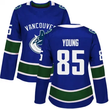 Blue Women's Ty Young Authentic Vancouver Canucks Home Jersey