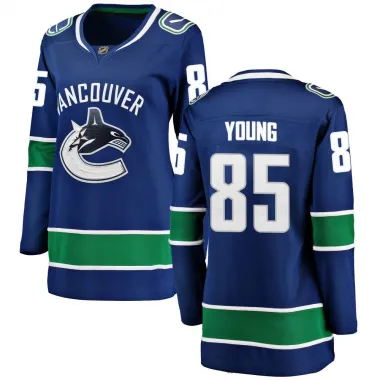 Blue Women's Ty Young Breakaway Vancouver Canucks Home Jersey