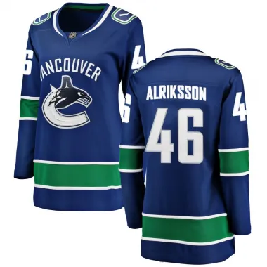 Blue Women's Vilmer Alriksson Breakaway Vancouver Canucks Home Jersey
