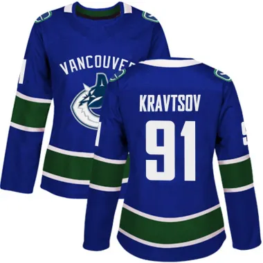 Blue Women's Vitali Kravtsov Authentic Vancouver Canucks Home Jersey