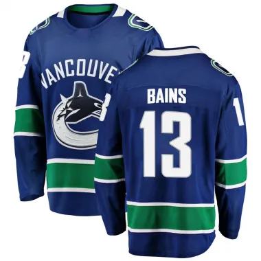 Blue Youth Arshdeep Bains Breakaway Vancouver Canucks Home Jersey