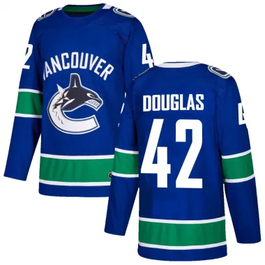 Blue Youth Curtis Douglas Authentic Vancouver Canucks Home Jersey