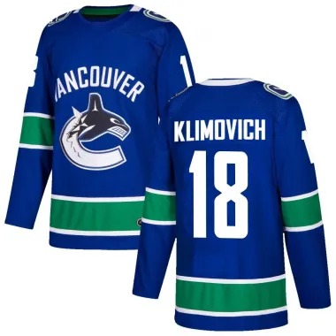 Blue Youth Danila Klimovich Authentic Vancouver Canucks Home Jersey