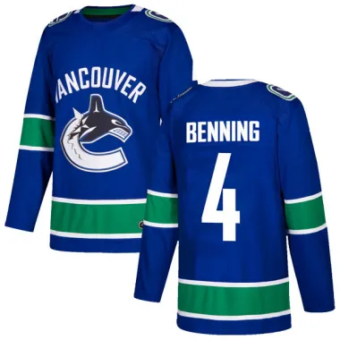 Blue Youth Jim Benning Authentic Vancouver Canucks Home Jersey