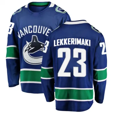 Blue Youth Jonathan Lekkerimaki Breakaway Vancouver Canucks Home Jersey