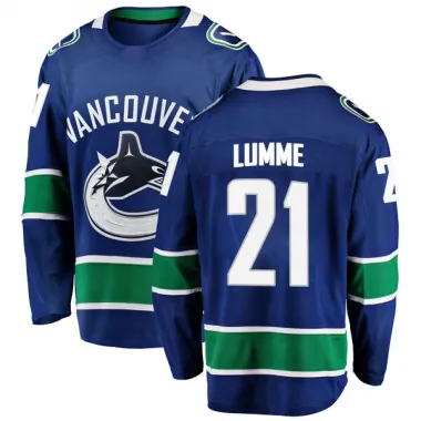 Blue Youth Jyrki Lumme Breakaway Vancouver Canucks Home Jersey