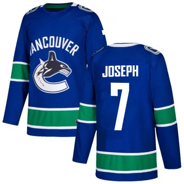 Blue Youth Pierre-Olivier Joseph Authentic Vancouver Canucks Home Jersey