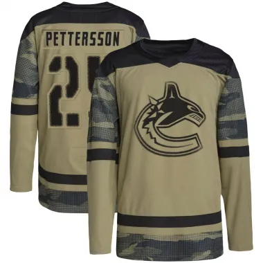 Camo Men's Elias N. Pettersson Authentic Vancouver Canucks Military Appreciation Practice Jersey