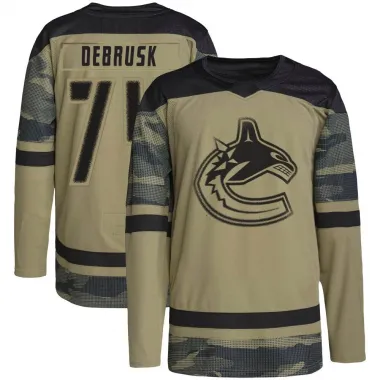 Camo Men's Jake DeBrusk Authentic Vancouver Canucks Military Appreciation Practice Jersey