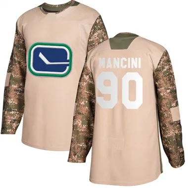 Camo Men's Vittorio Mancini Authentic Vancouver Canucks Veterans Day Practice Jersey