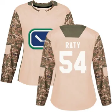 Camo Women's Aatu Raty Authentic Vancouver Canucks Veterans Day Practice Jersey