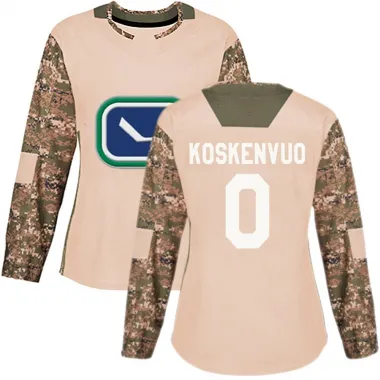 Camo Women's Aku Koskenvuo Authentic Vancouver Canucks Veterans Day Practice Jersey