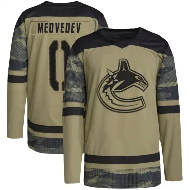 Camo Youth Aleksei Medvedev Authentic Vancouver Canucks Military Appreciation Practice Jersey
