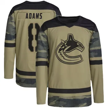 Camo Youth Greg Adams Authentic Vancouver Canucks Military Appreciation Practice Jersey