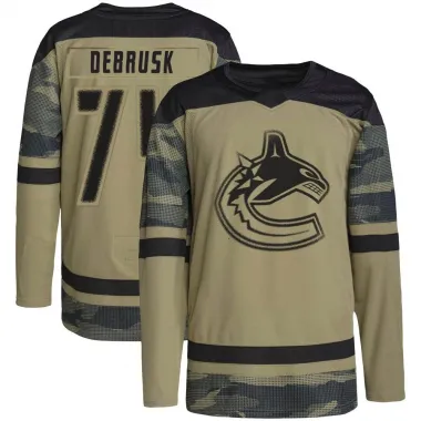 Camo Youth Jake DeBrusk Authentic Vancouver Canucks Military Appreciation Practice Jersey