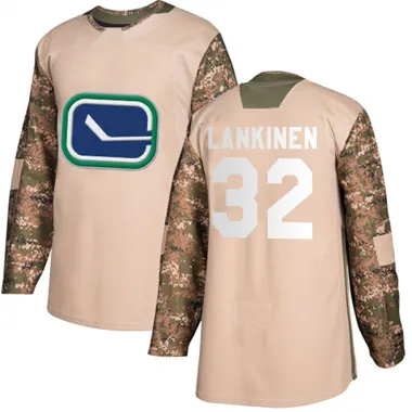 Camo Youth Kevin Lankinen Authentic Vancouver Canucks Veterans Day Practice Jersey