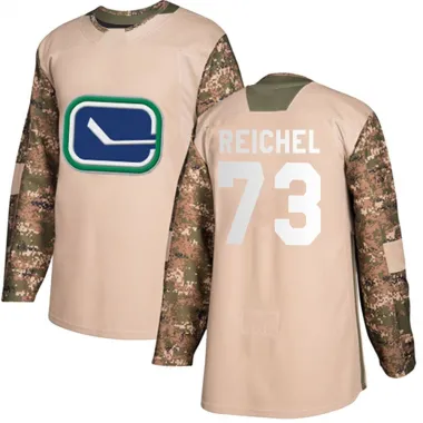 Camo Youth Lukas Reichel Authentic Vancouver Canucks Veterans Day Practice Jersey