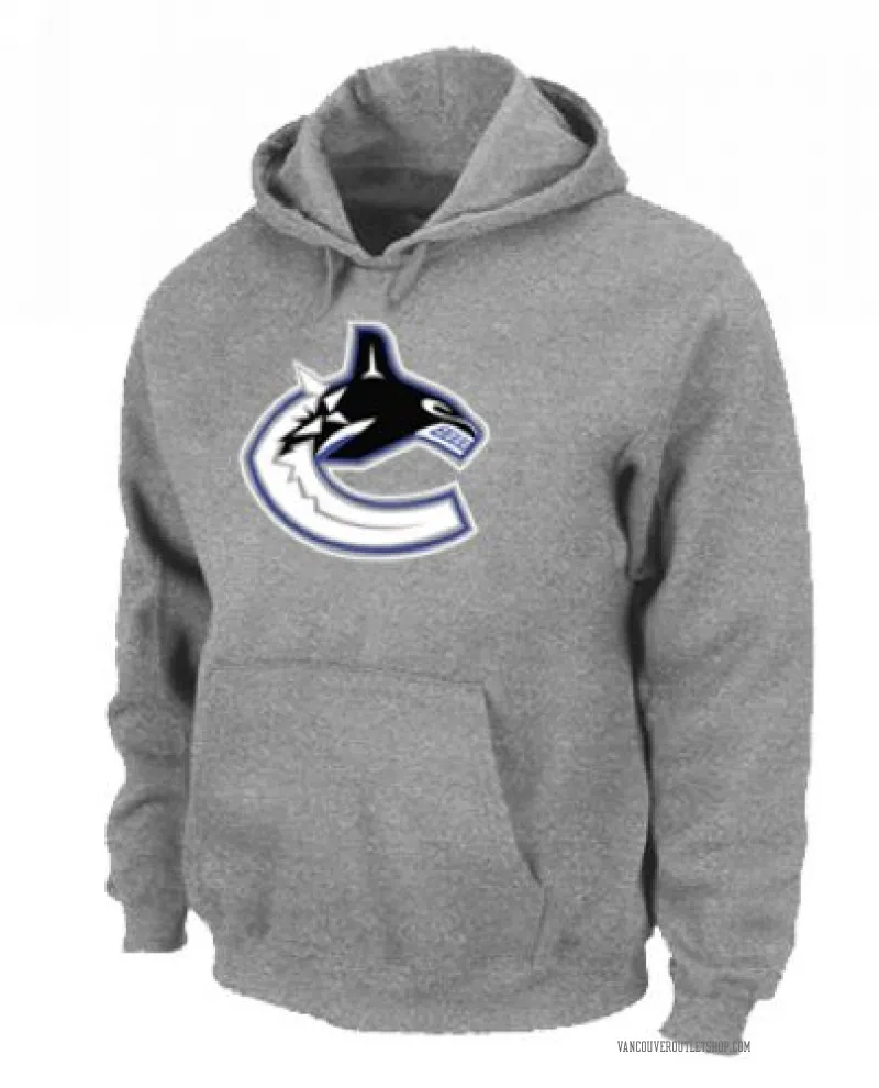 Grey Men's Vancouver Canucks Pullover Hoodie -
