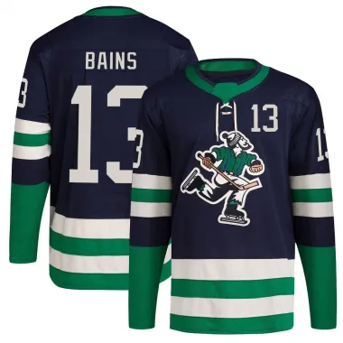 Navy Men's Arshdeep Bains Authentic Vancouver Canucks Reverse Retro 2.0 Jersey
