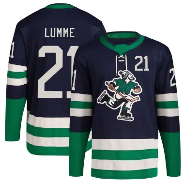 Navy Men's Jyrki Lumme Authentic Vancouver Canucks Reverse Retro 2.0 Jersey