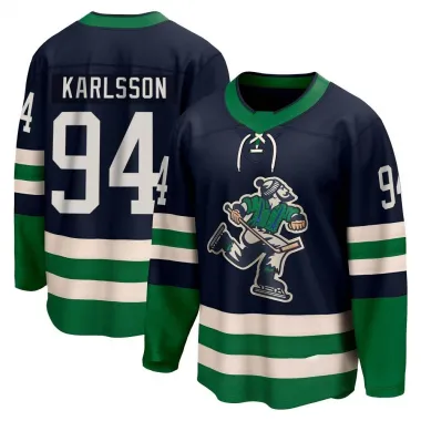 Navy Men's Linus Karlsson Breakaway Vancouver Canucks Special Edition 2.0 Jersey
