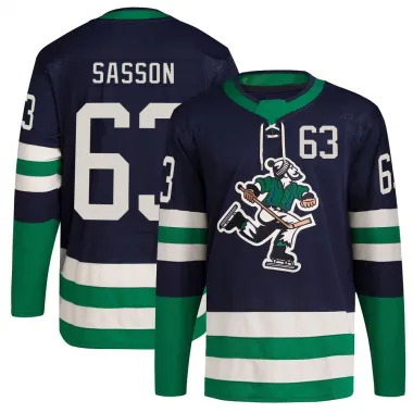 Navy Men's Max Sasson Authentic Vancouver Canucks Reverse Retro 2.0 Jersey