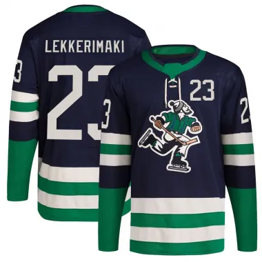 Navy Youth Jonathan Lekkerimaki Authentic Vancouver Canucks Reverse Retro 2.0 Jersey