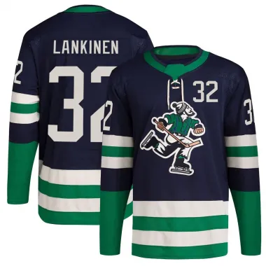 Navy Youth Kevin Lankinen Authentic Vancouver Canucks Reverse Retro 2.0 Jersey