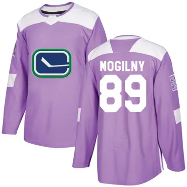 Purple Men's Alexander Mogilny Authentic Vancouver Canucks Fights Cancer Practice Jersey