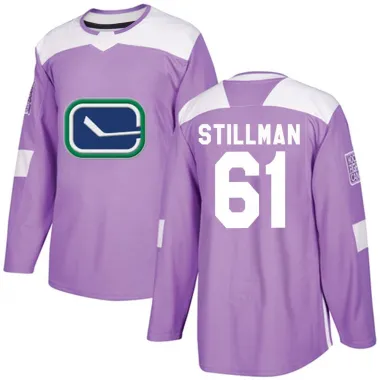 Purple Men's Chase Stillman Authentic Vancouver Canucks Fights Cancer Practice Jersey