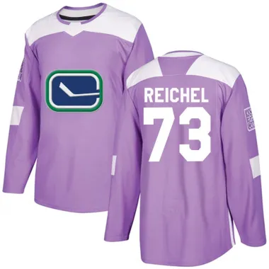 Purple Men's Lukas Reichel Authentic Vancouver Canucks Fights Cancer Practice Jersey
